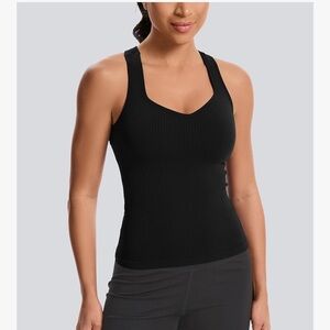 Black Ribbed Tank Top